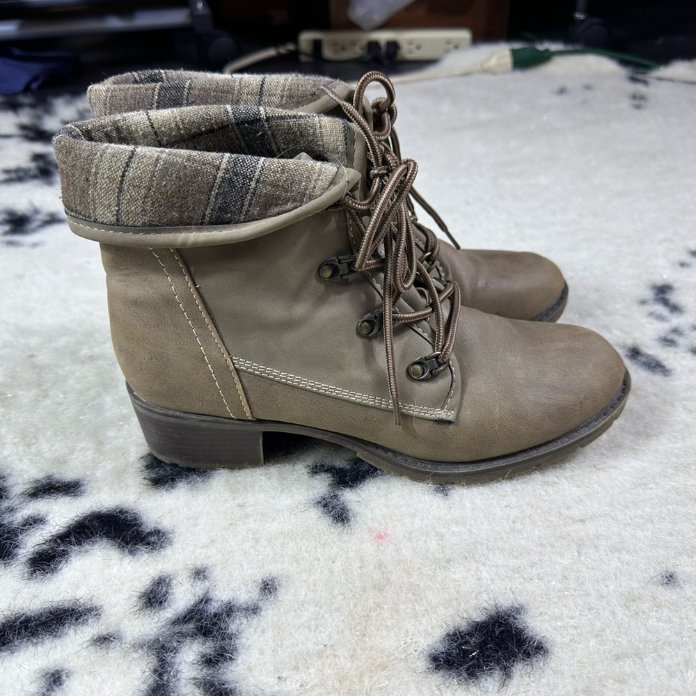 Sporto Women's Brown Lace Up Ankle Boots Size 8
